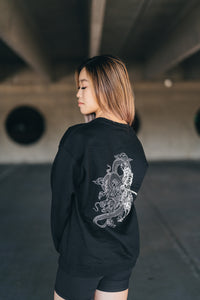 Samurai x Dragon Crewneck Sweater (Black)