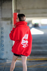 shenron dragon hoodie (red)