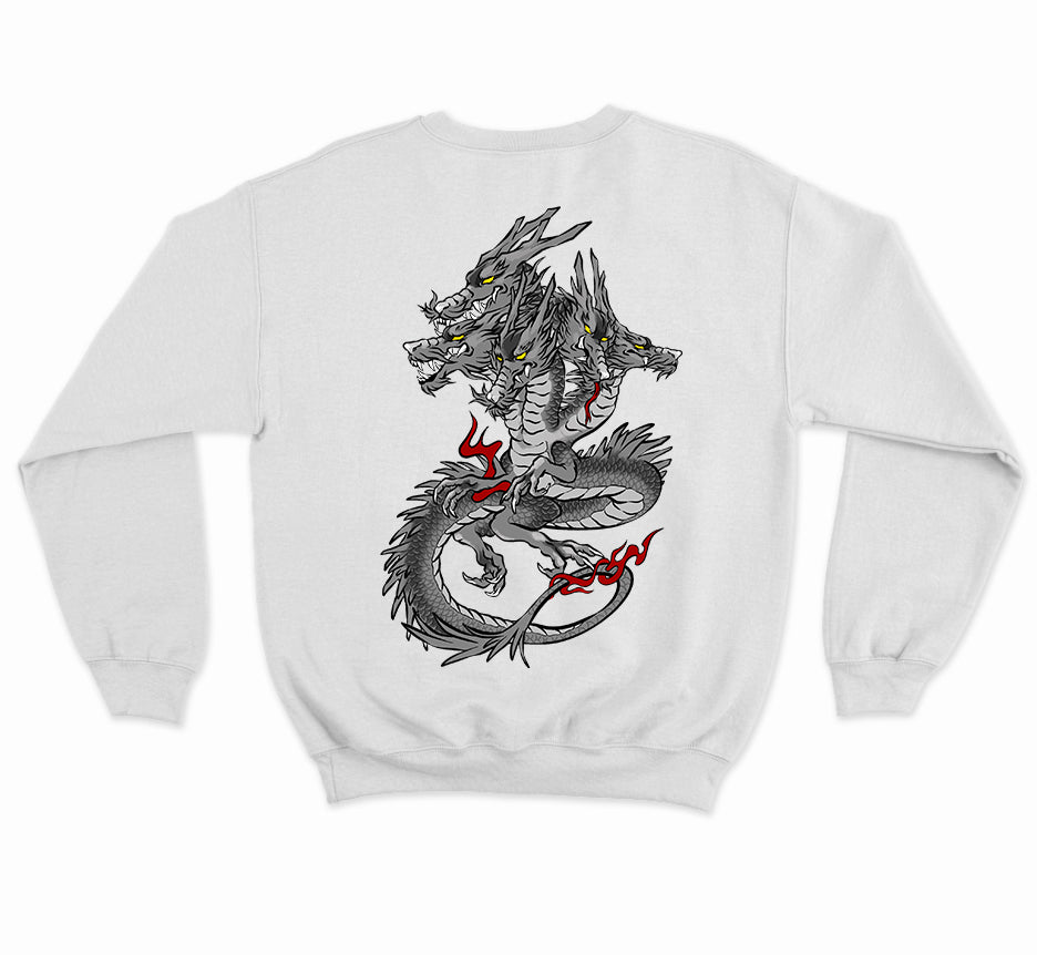 Hydra Dragon Crewneck Sweater (White)